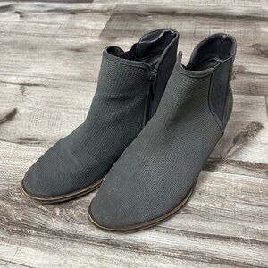 Kenzie Gerona Heeled Zip Round Toe Ankle Leather Boots Grey Women’s Size 8.5